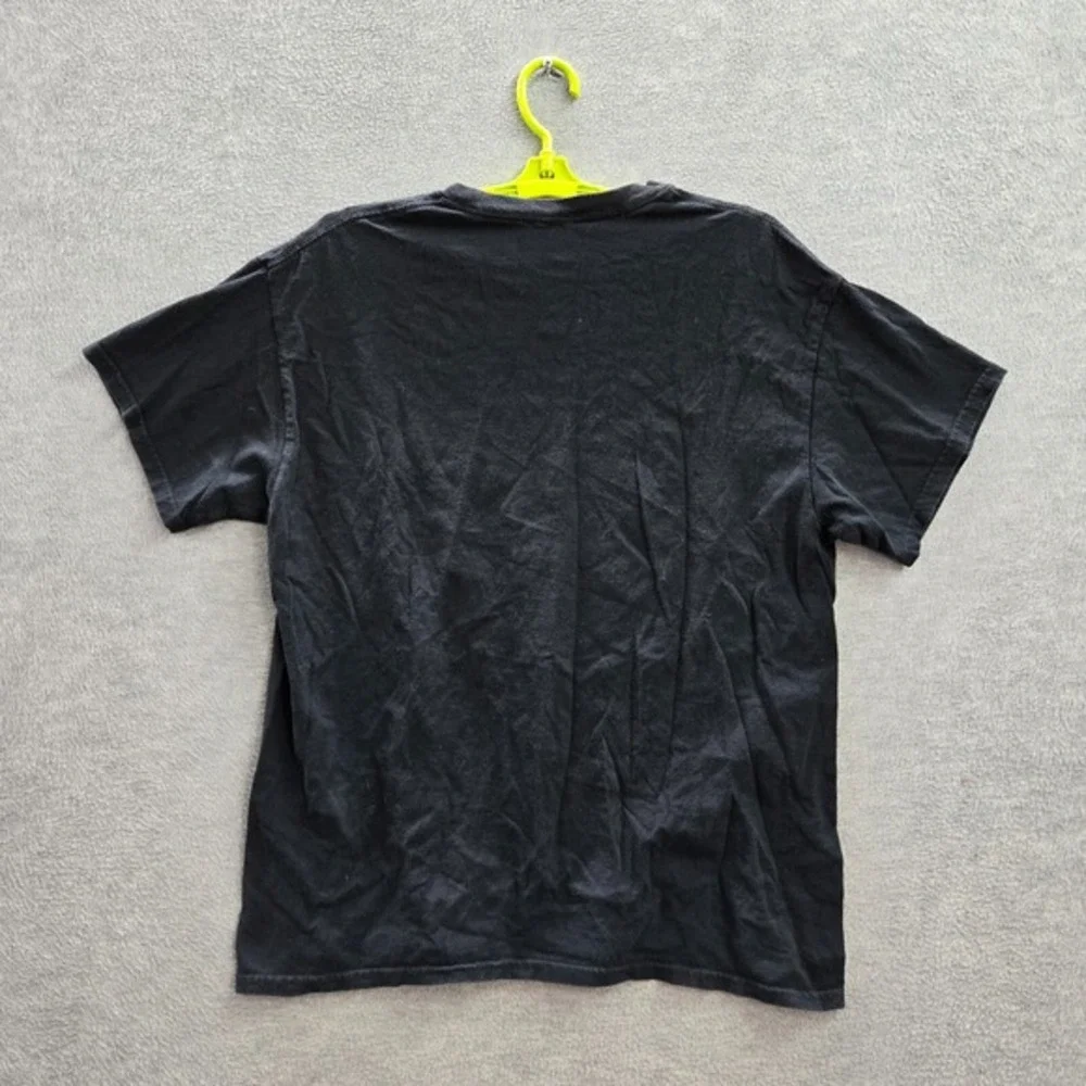Wutang Clan Men Shirt Large Black Logo Hip Hop Flames Graphic Short Sleeve‎ Tee